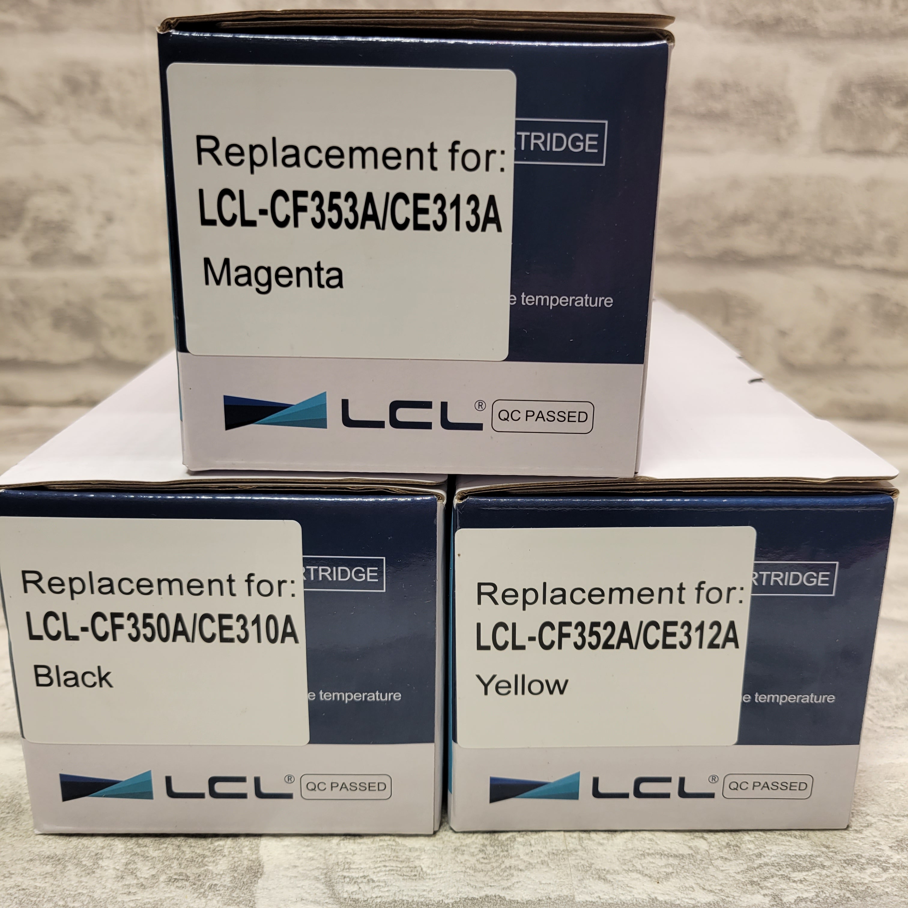 Toner Cartridge for CF352A/CE312A, Black, Magenta, & Yellow (7696439869678)